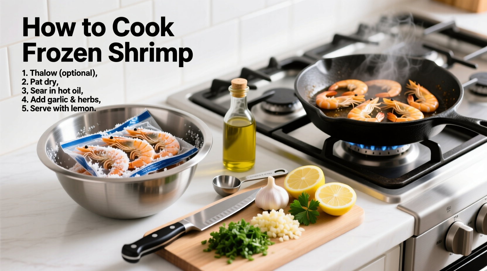 how to cook frozen shrimp
