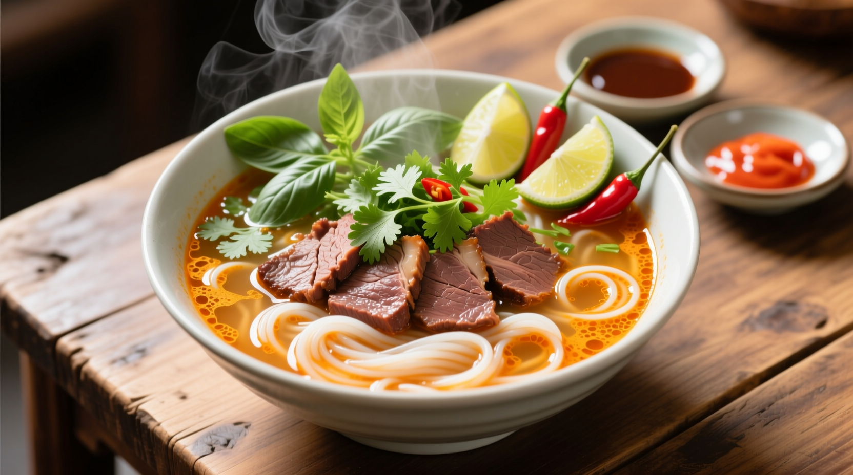 what goes into a traditional pho soup bowl