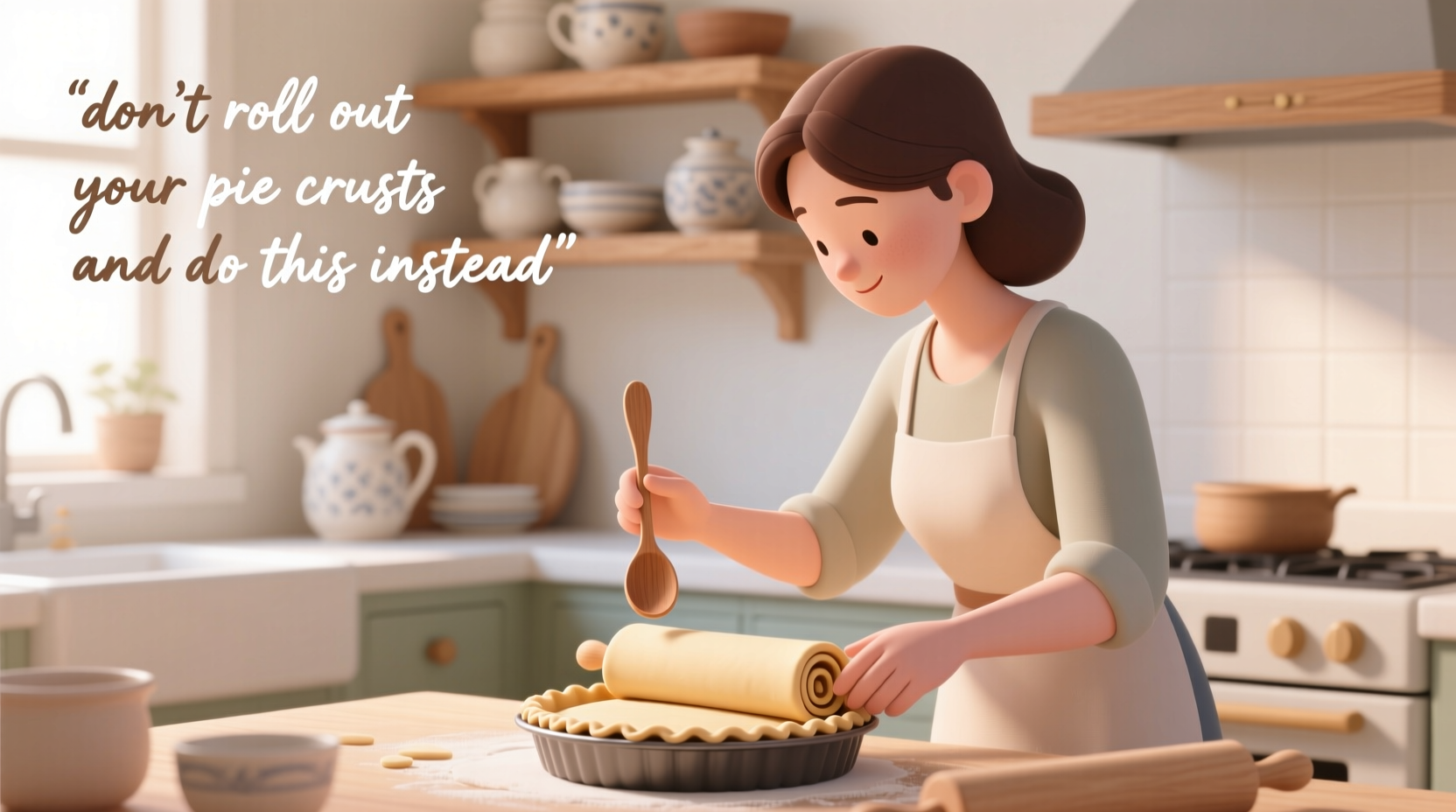 don t roll out your pie crusts and do this instead