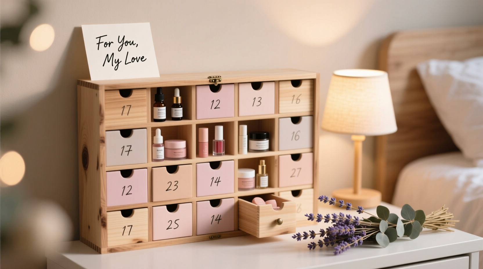 how to make a personalized advent calendar with beauty products