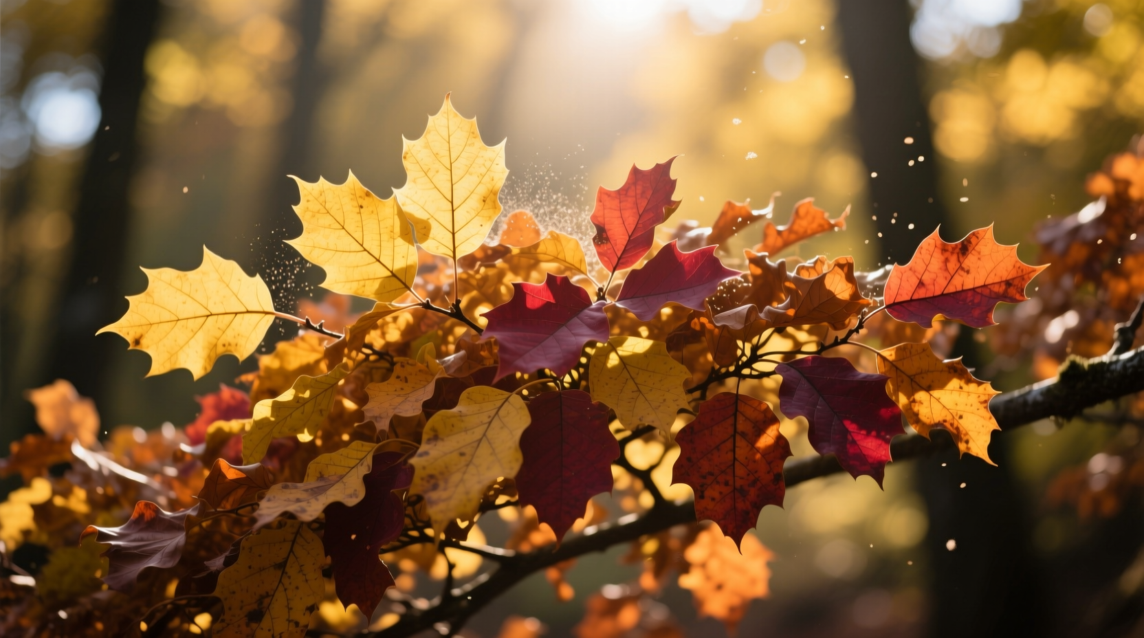 leaf clumps in tree