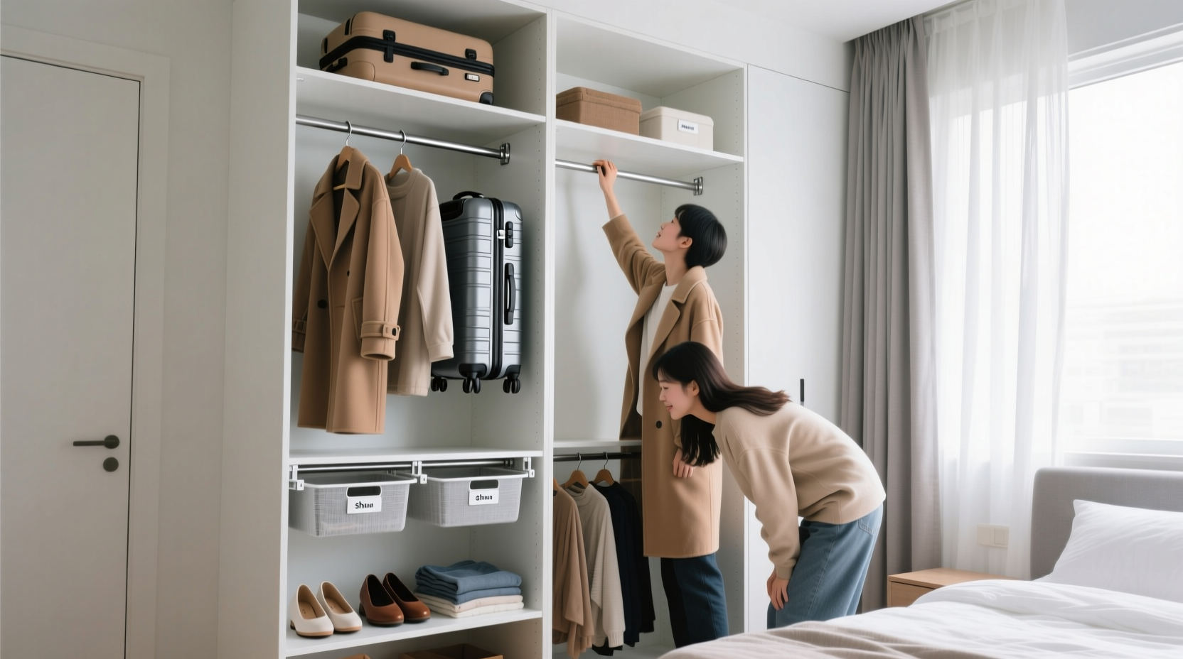 closet organization tips for petite tall roommates