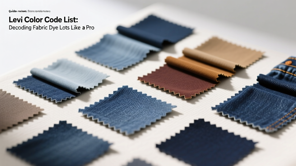 Levi Color Code List: Decoding Fabric Dye Lots Like a Pro