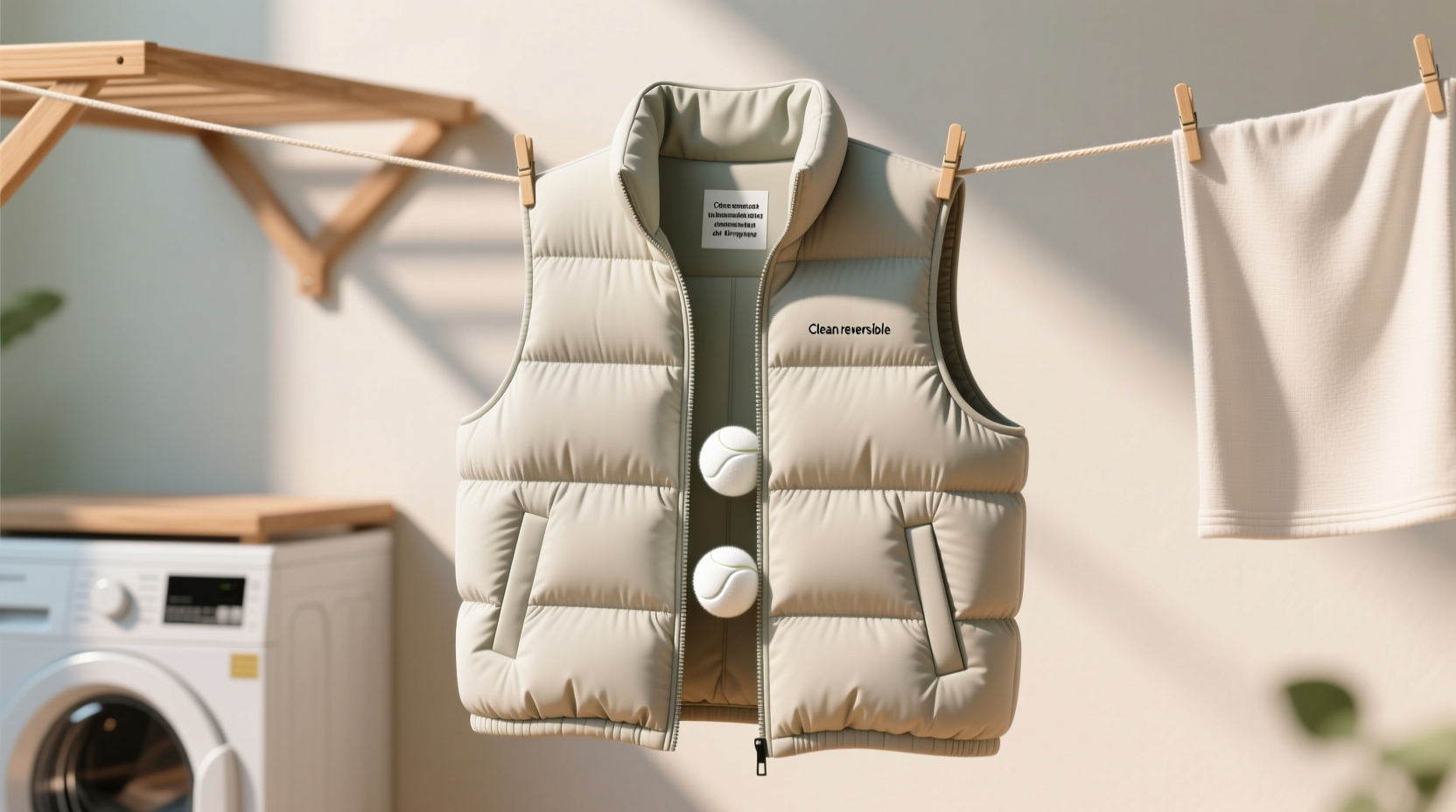 how to clean a reversible puffer vest safely
