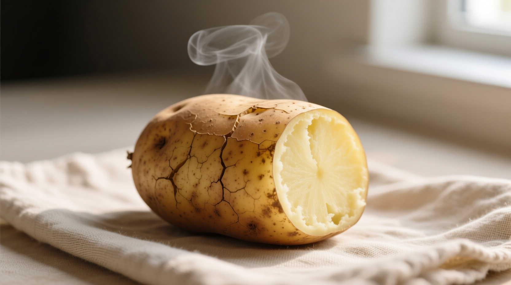 Baked potato with skin (161 cal) vs peeled (145 cal) showing fiber loss for health tracking