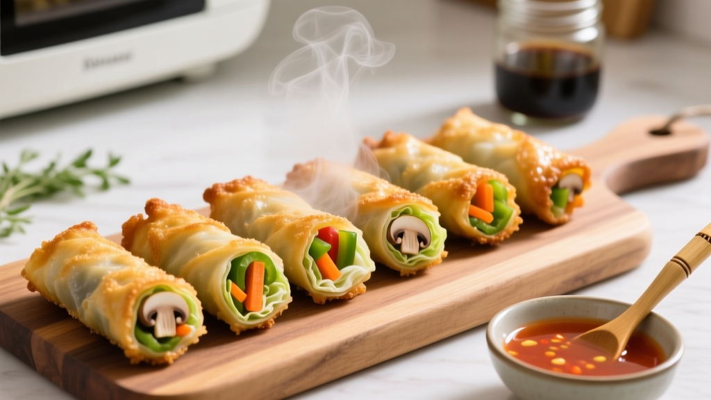 Crispy Frozen Veggie Egg Rolls in Air Fryer