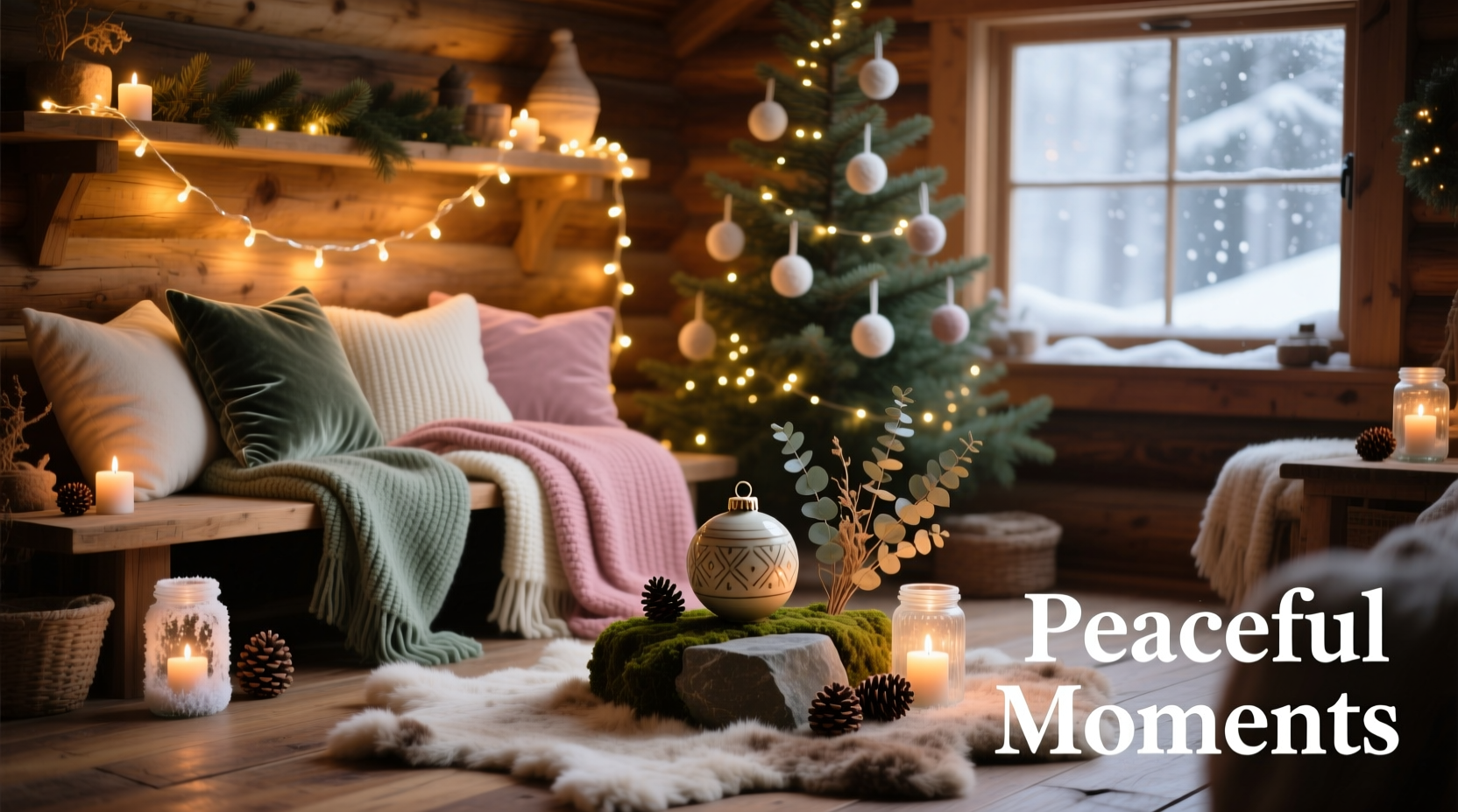 how to create a calming christmas corner with soft lights and textures