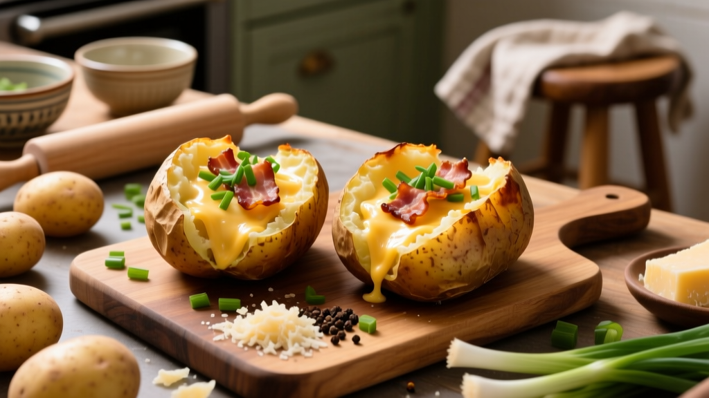 Double Baked Potatoes in Air Fryer (Crispy & Healthy!)