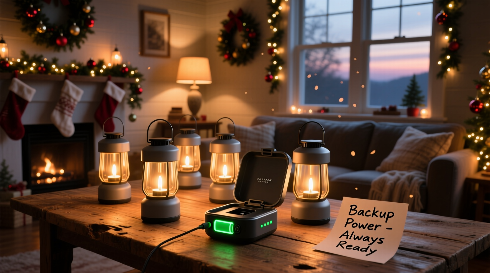 rechargeable lanterns as backup lighting if christmas circuits fail