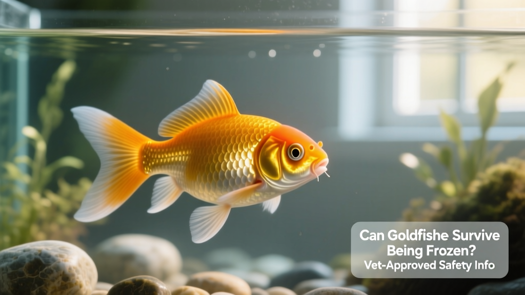 Close-up of a healthy goldfish swimming in clear, well-maintained aquarium water