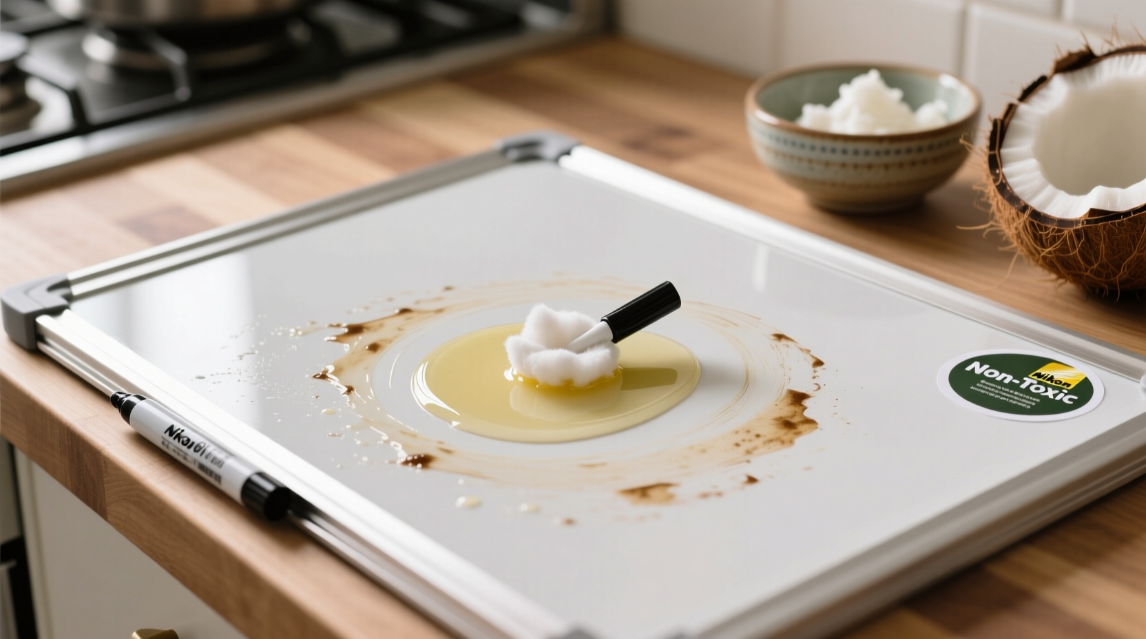 coconut oil for permanent marker removal