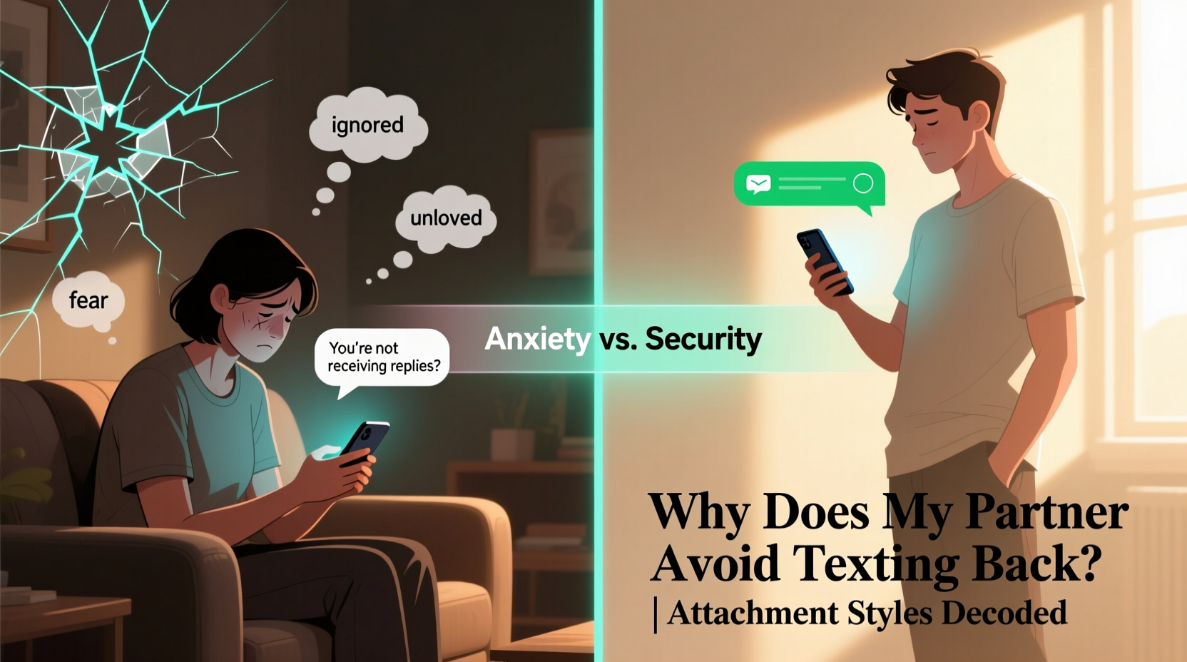 why does my partner avoid texting back anxiety attachment styles decoded