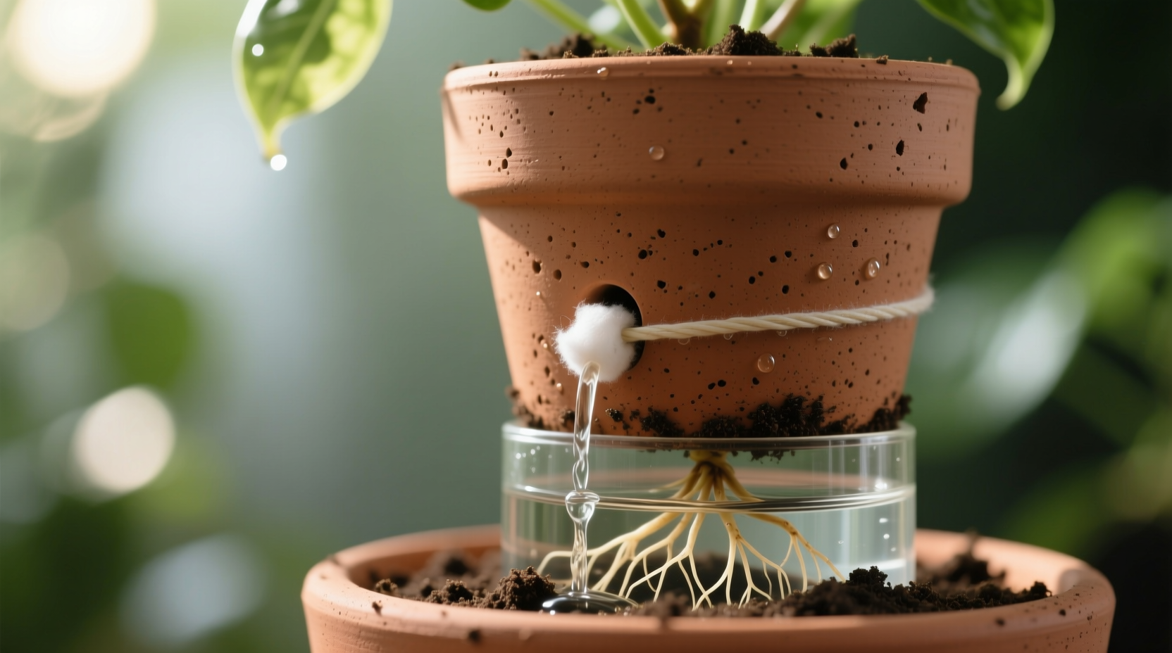 wicking watering system