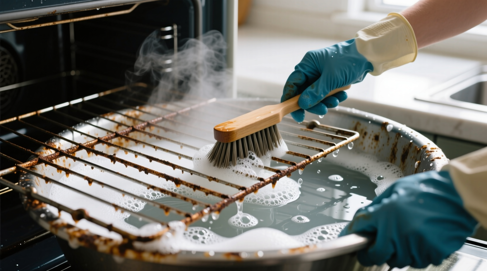 how to clean oven racks