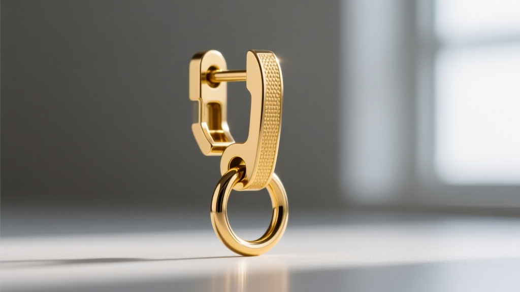 Macro shot of a 20-gauge gold vermeil leverback earring clasp showing the secure hinge mechanism and a laser-welded jump ring