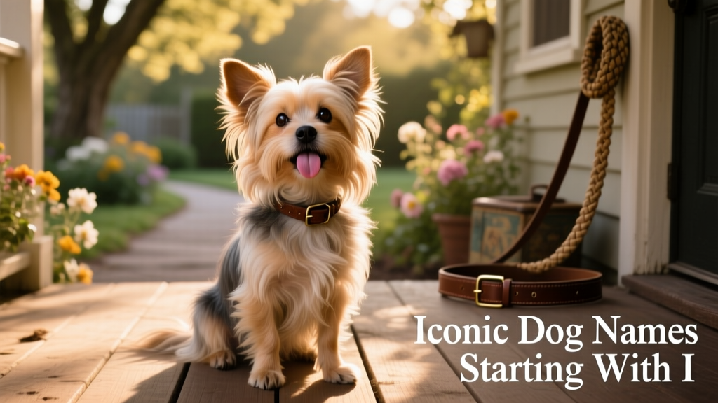 Small, long-haired dog sitting happily with tongue out, looking playful and curious