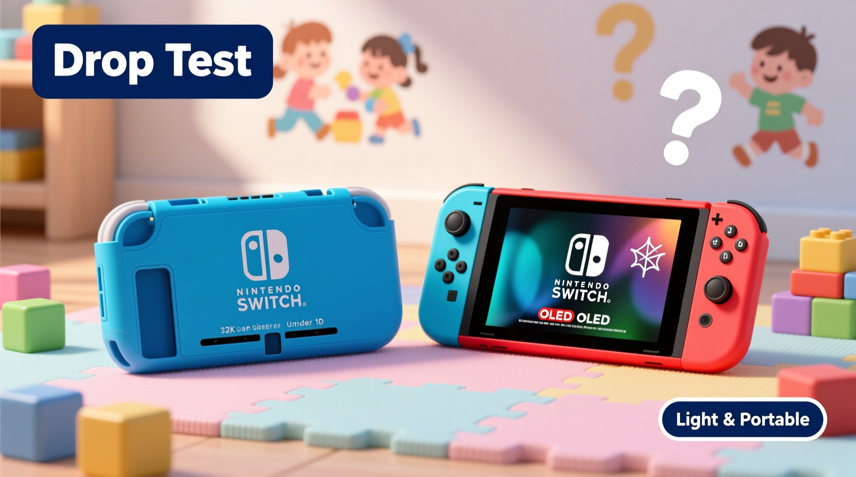 nintendo switch lite vs oled model for kids under 10 which is more durable