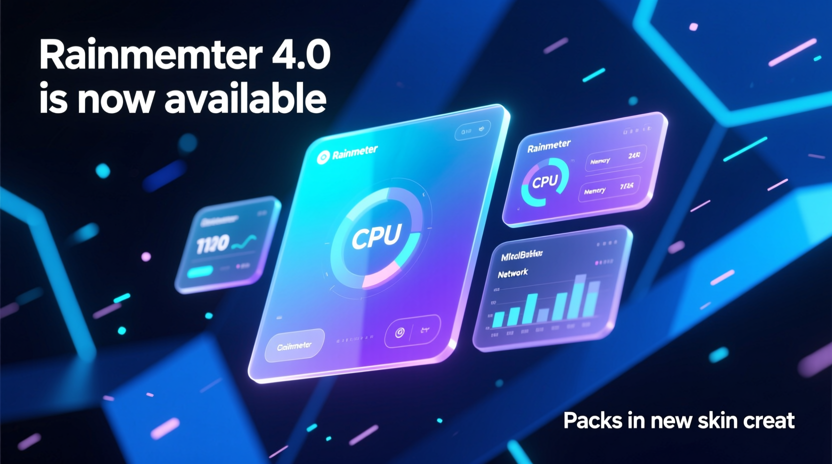 rainmeter 4 0 is now available packs in new skin creat