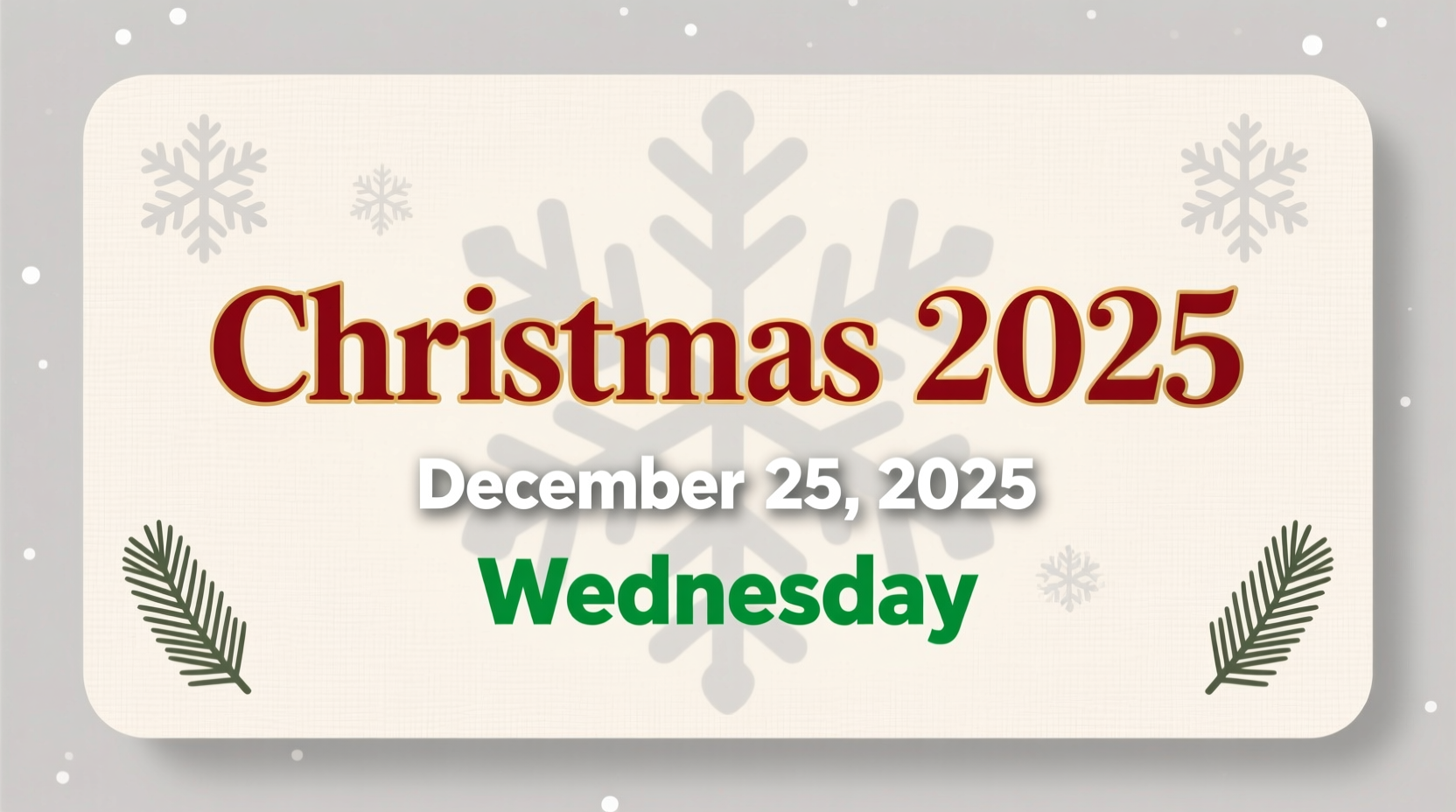 is christmas on a wednesday
