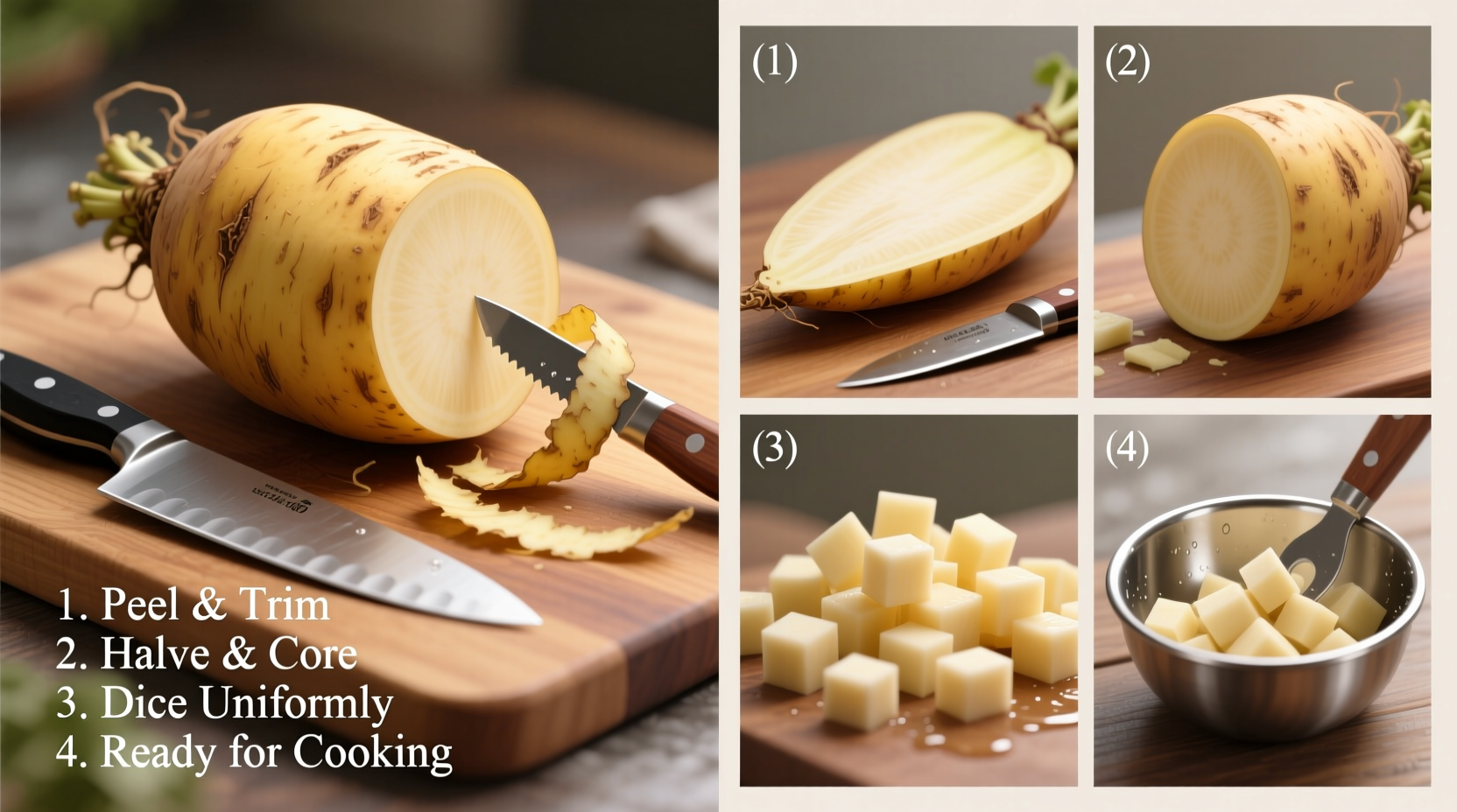 how to prepare a rutabaga for cooking