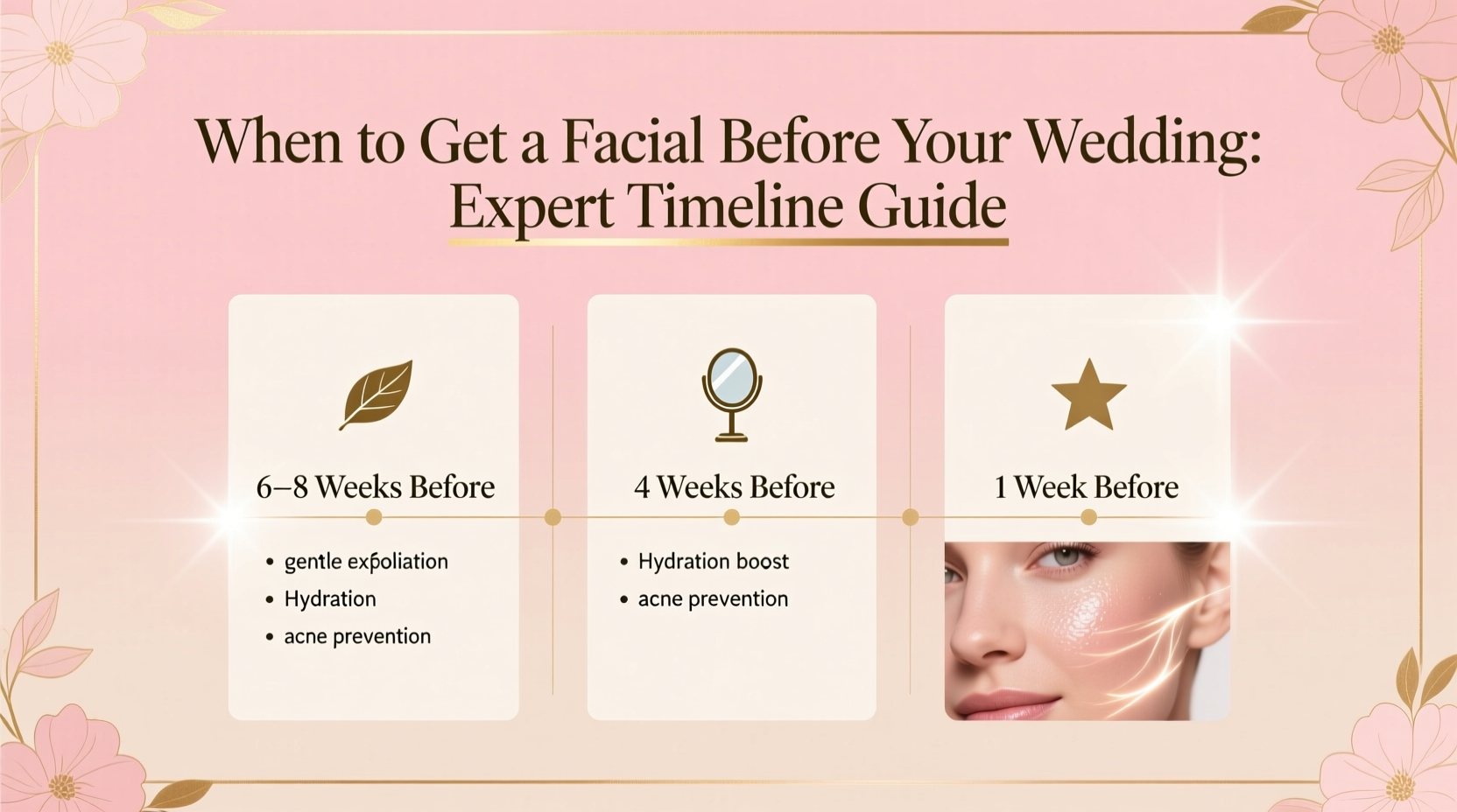 when to get facial before wedding