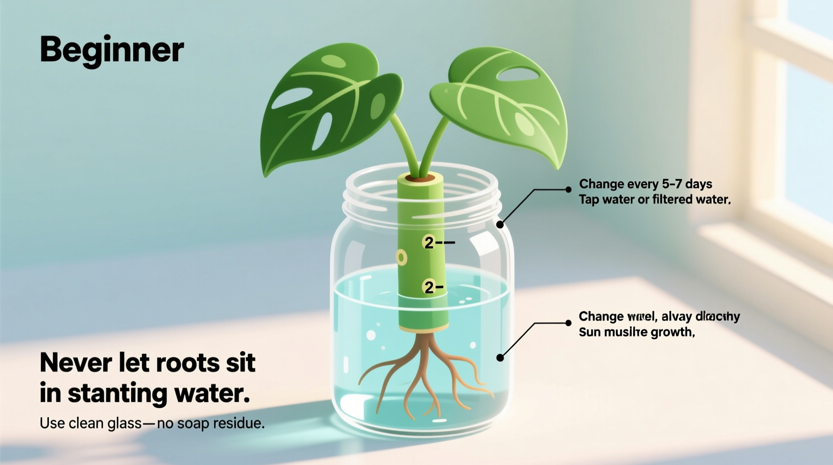 beginner guide to propagating pothos plants in water without rotting them