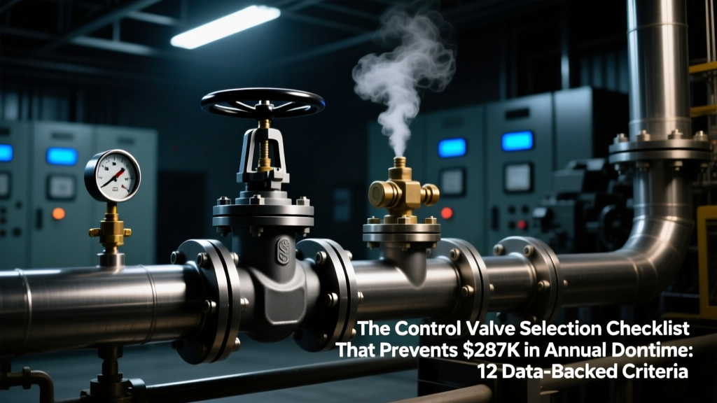 Control Valve Selection Checklist: Prevent $287K Downtime