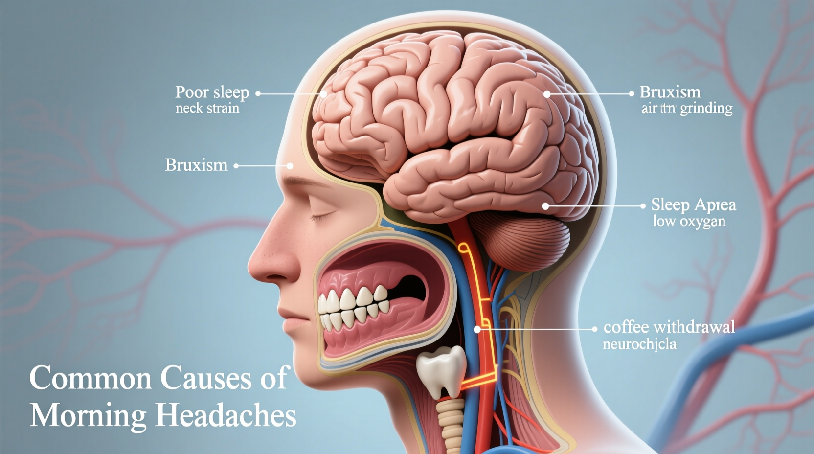 why do i wake up with a headache common causes besides dehydration