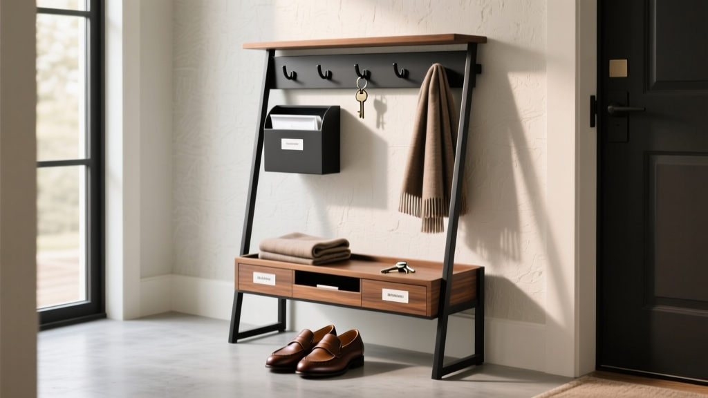 Best Entryway Coat Rack with Mail & Key Storage