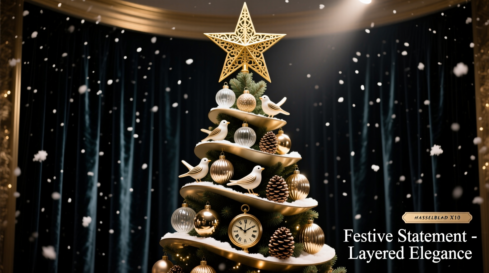 how to layer christmas tree toppers for a bold festive statement