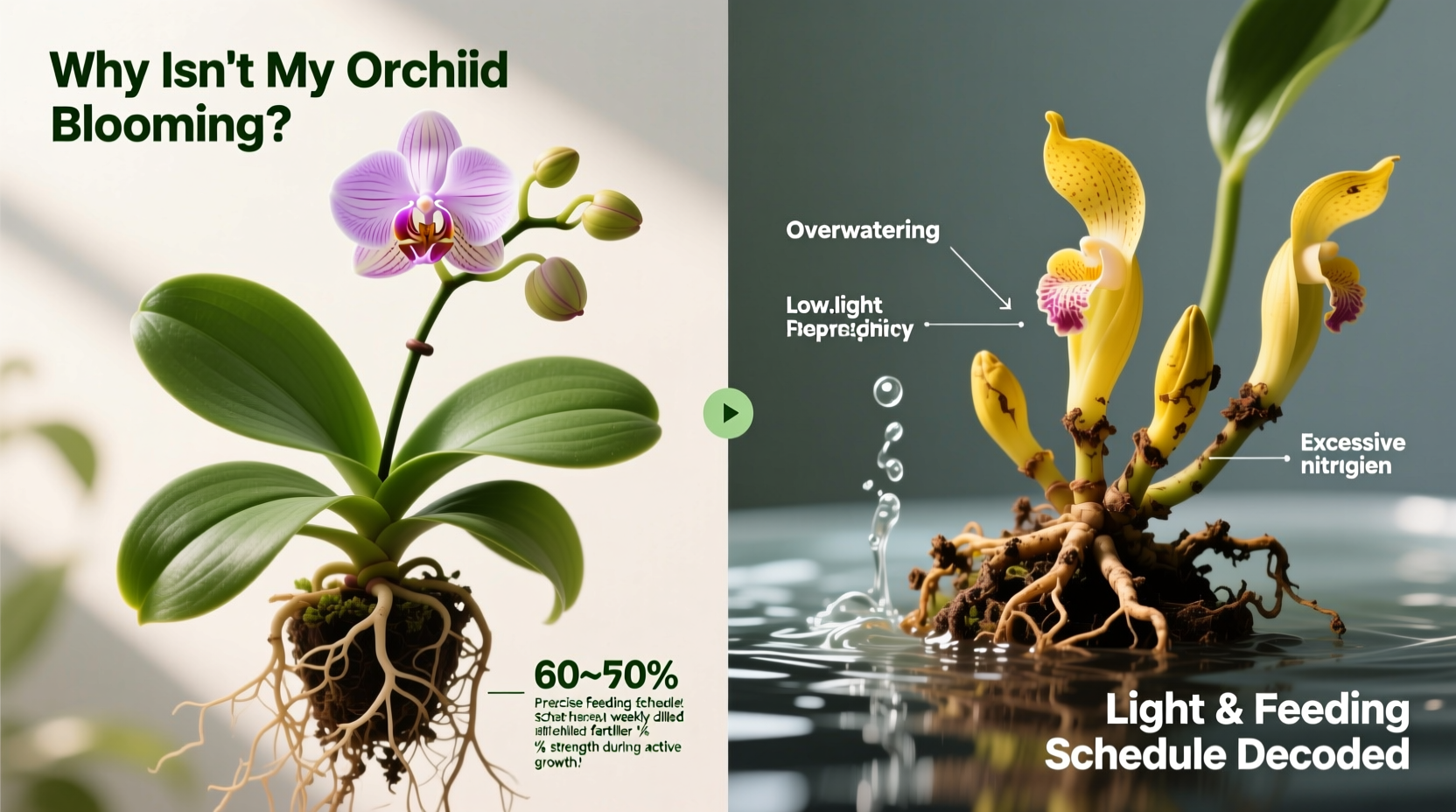 why is my orchid not blooming light and feeding schedule decoded