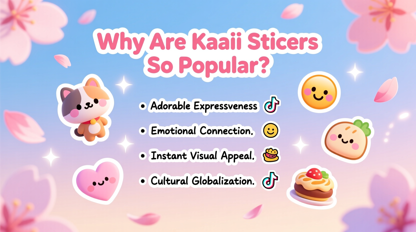 why are kawaii stickers so popular on social media