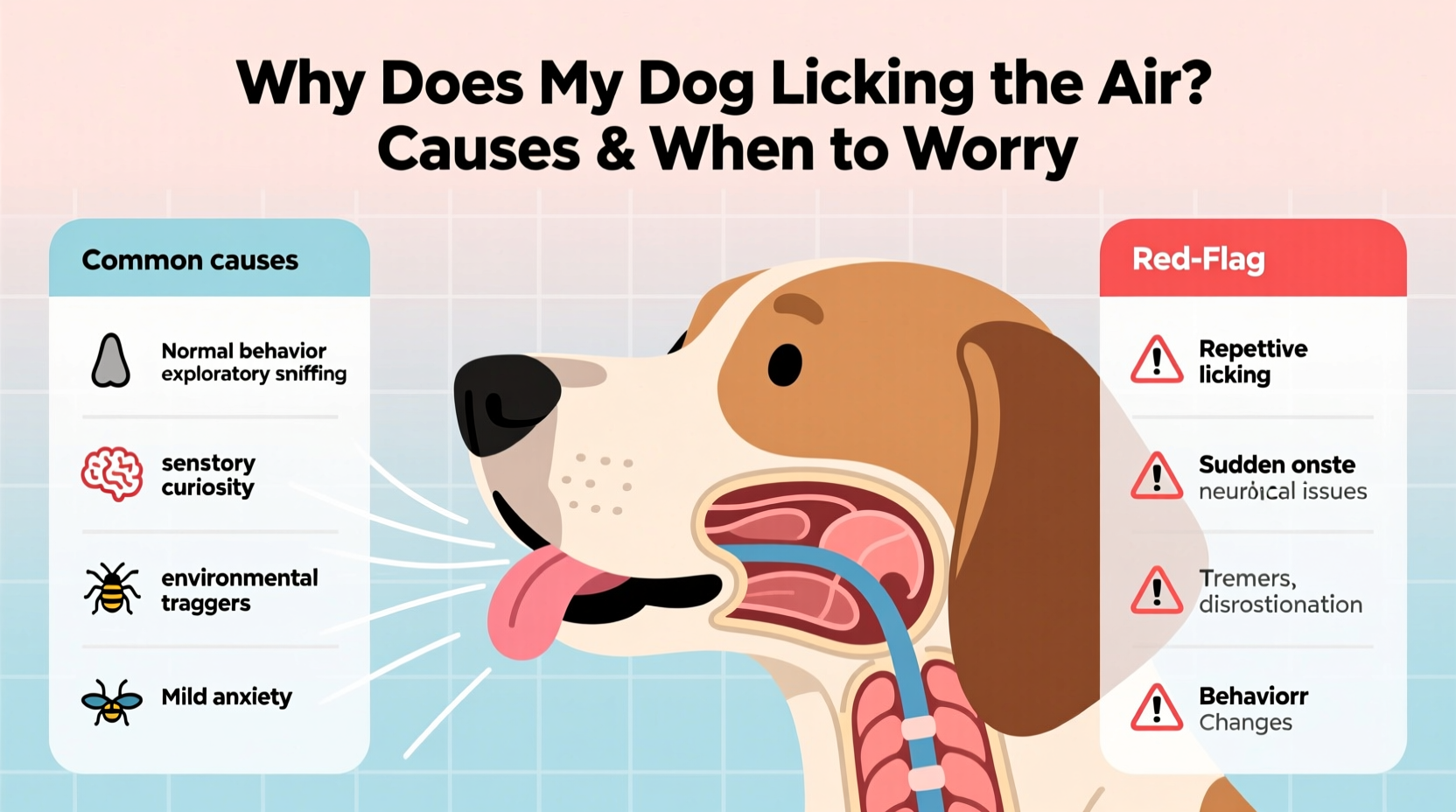 why does my dog lick the air causes and when to worry