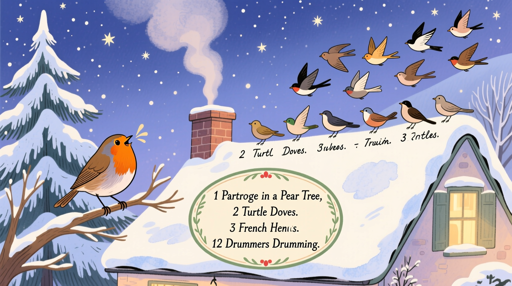 How Many Birds Are in the Twelve Days of Christmas