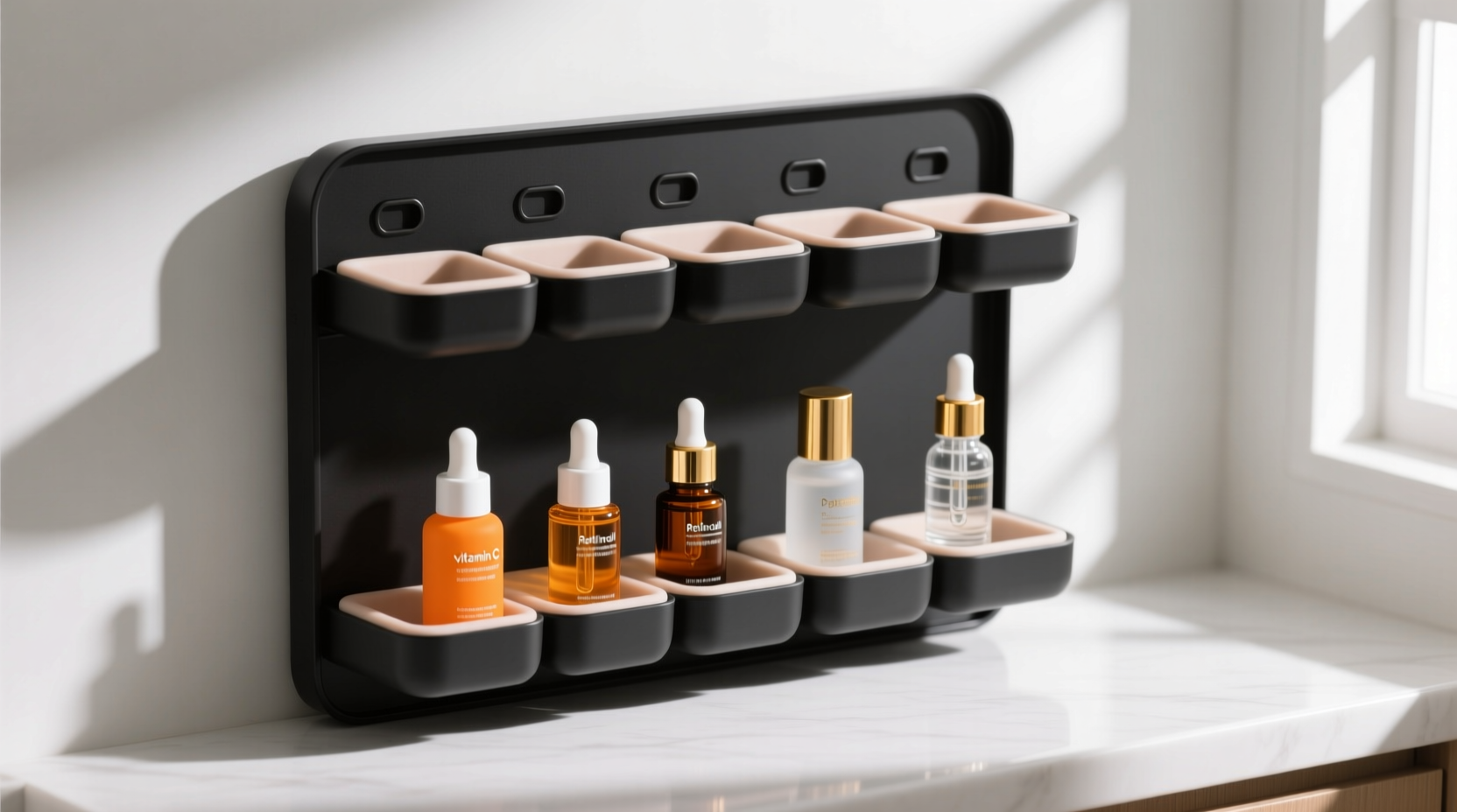 closet organization tips for skincare serums