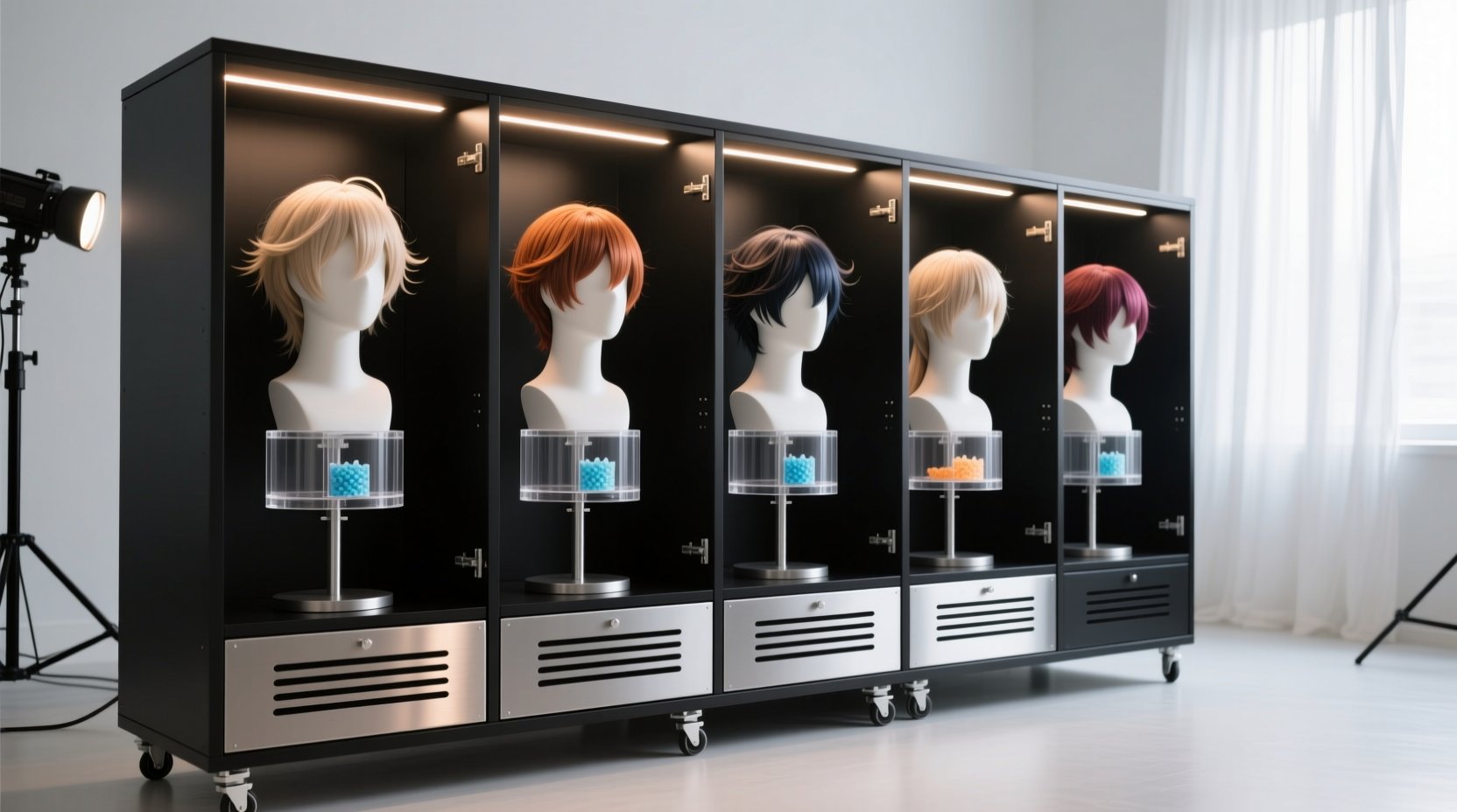 cosplay wig storage ventilated stand method