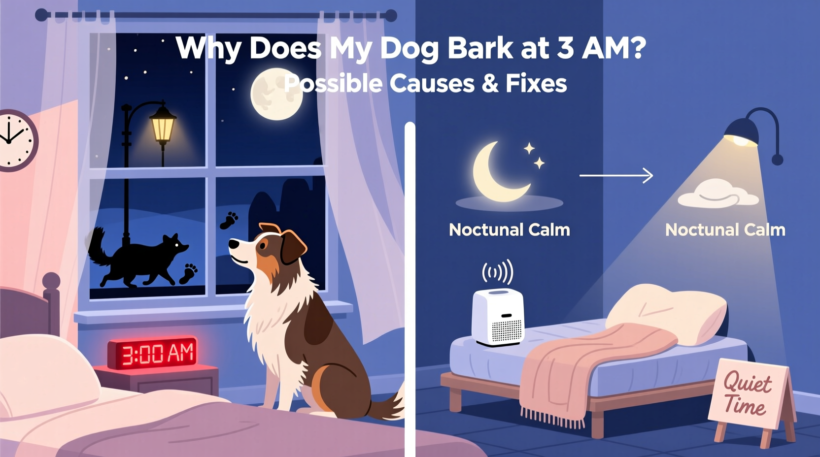 why does my dog bark at 3am every night possible causes and fixes