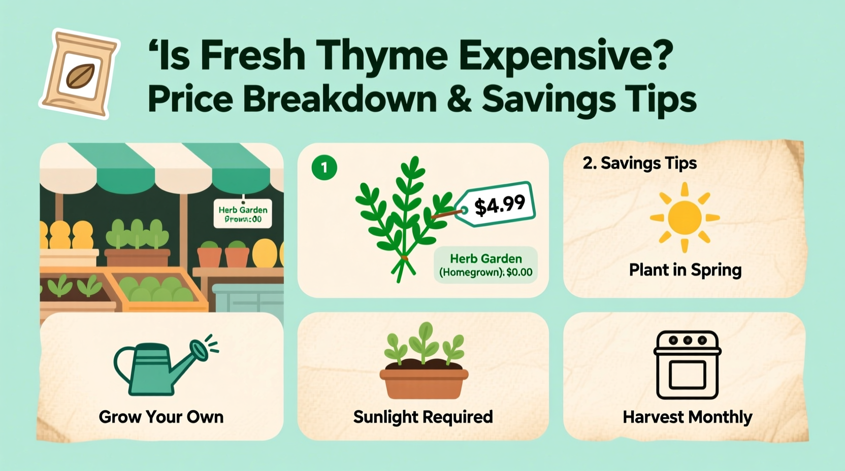 Fresh Thyme Costs: 5 Ways to Save | TheHomeSprouts
