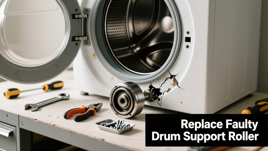 Dryer Drum Not Turning: Replace Faulty Drum Support Roller