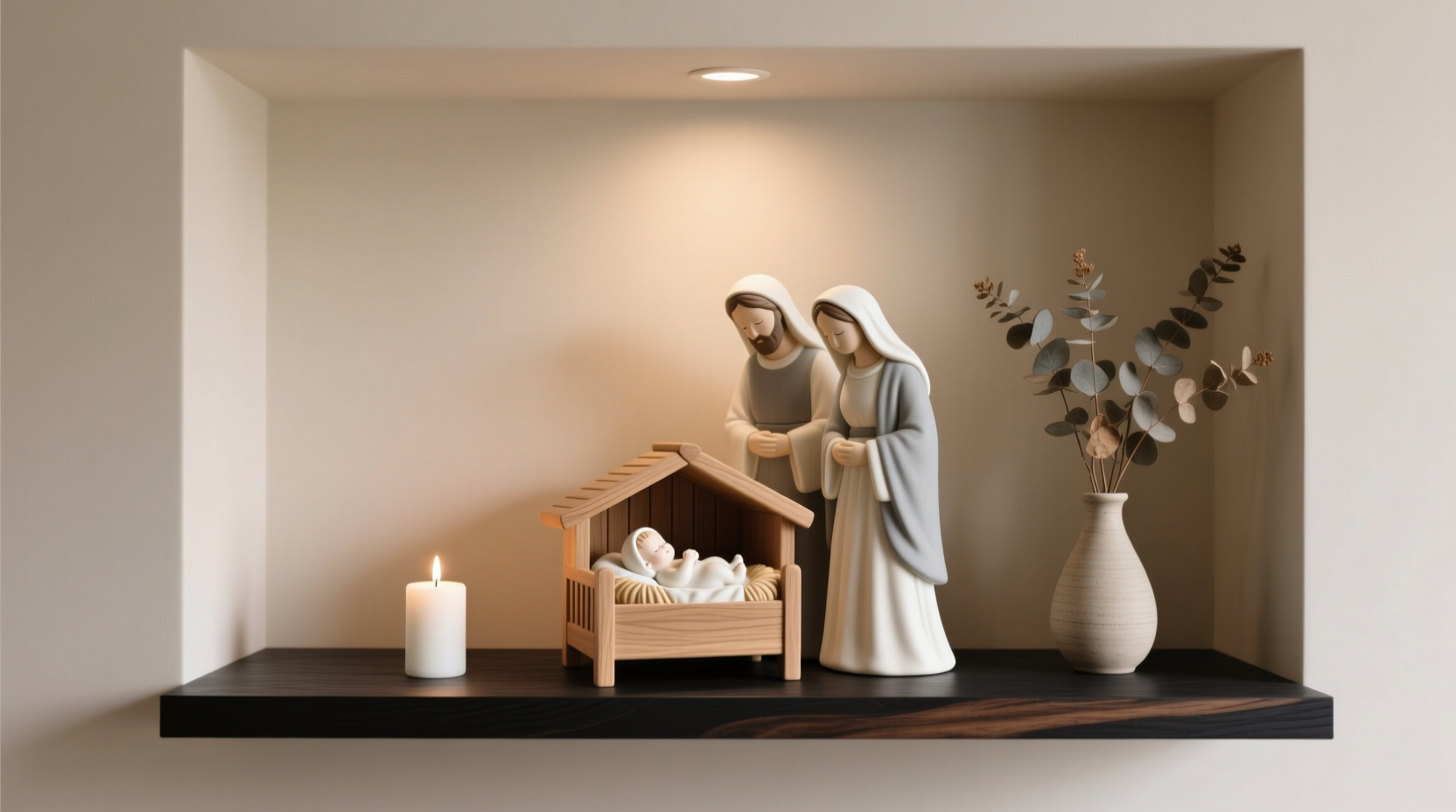 nativity scene placement ideas that complement modern minimalist decor