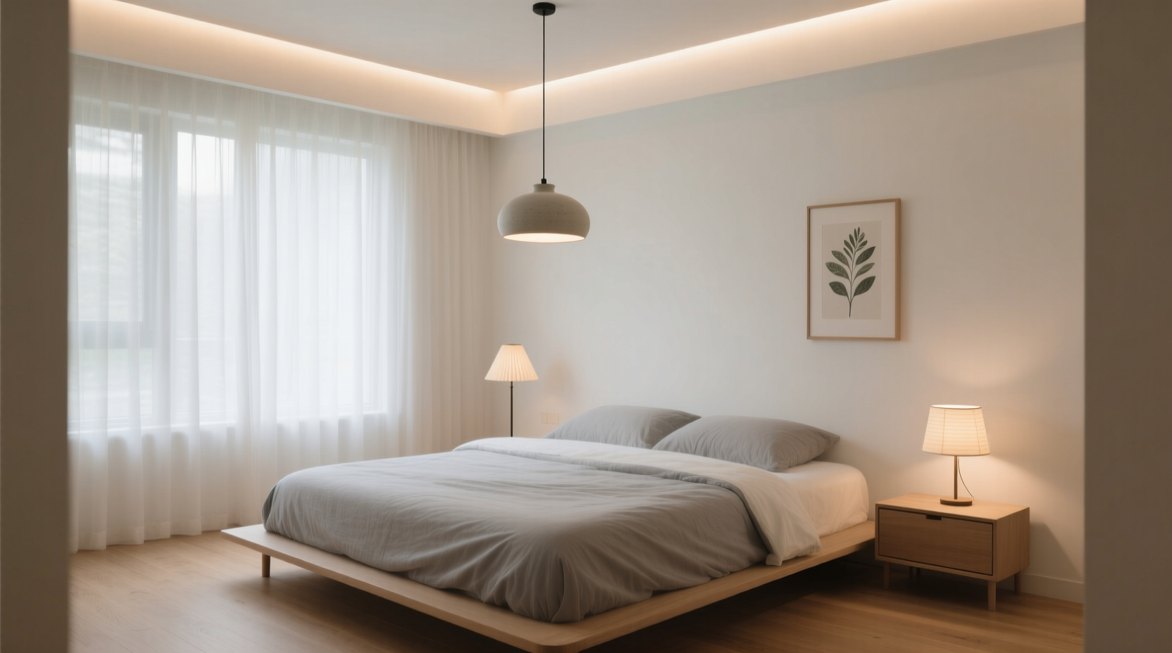 how to create a calming bedroom vibe with minimal lighting changes