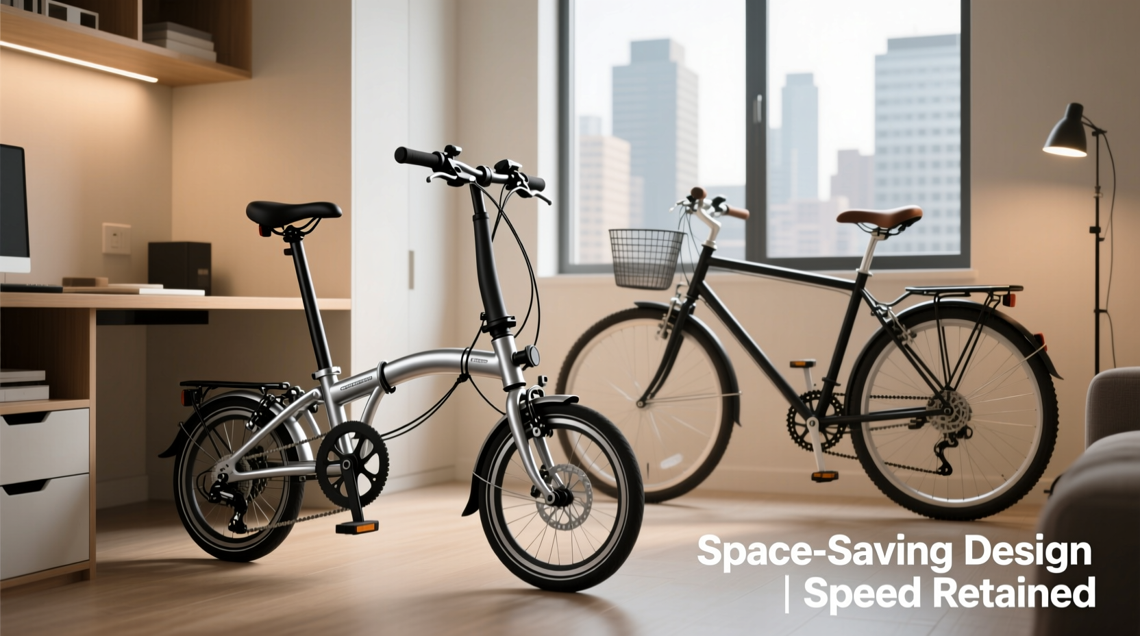 folding bike vs regular commuter which saves space without sacrificing speed
