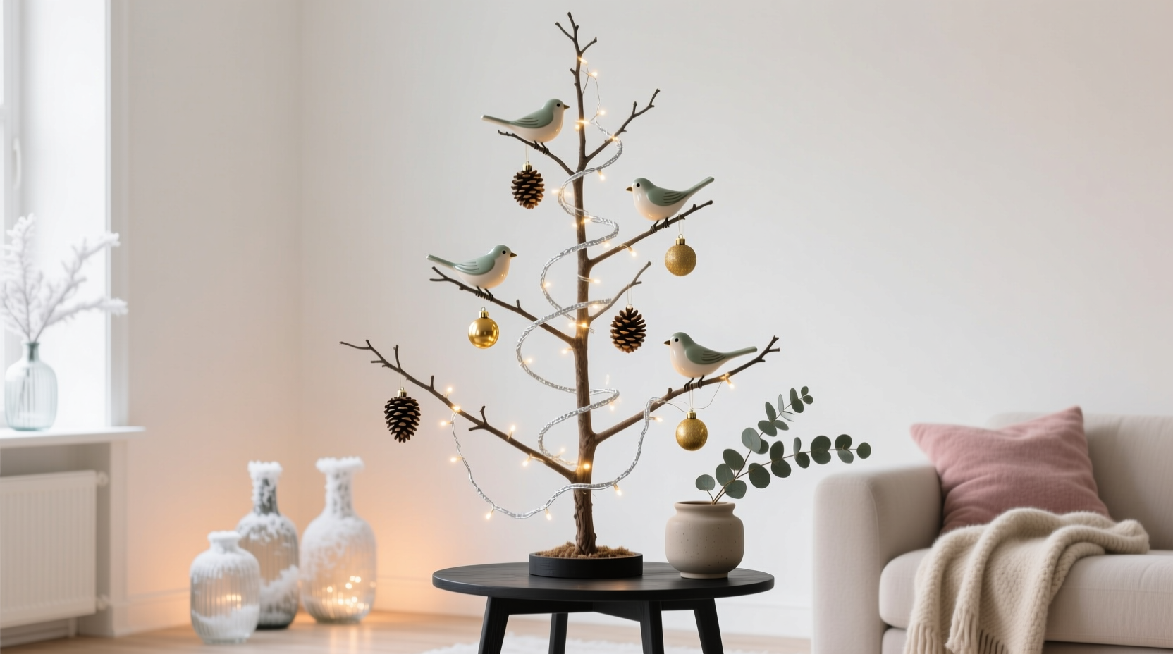 how to hide empty spaces on a sparse christmas tree with clever decor