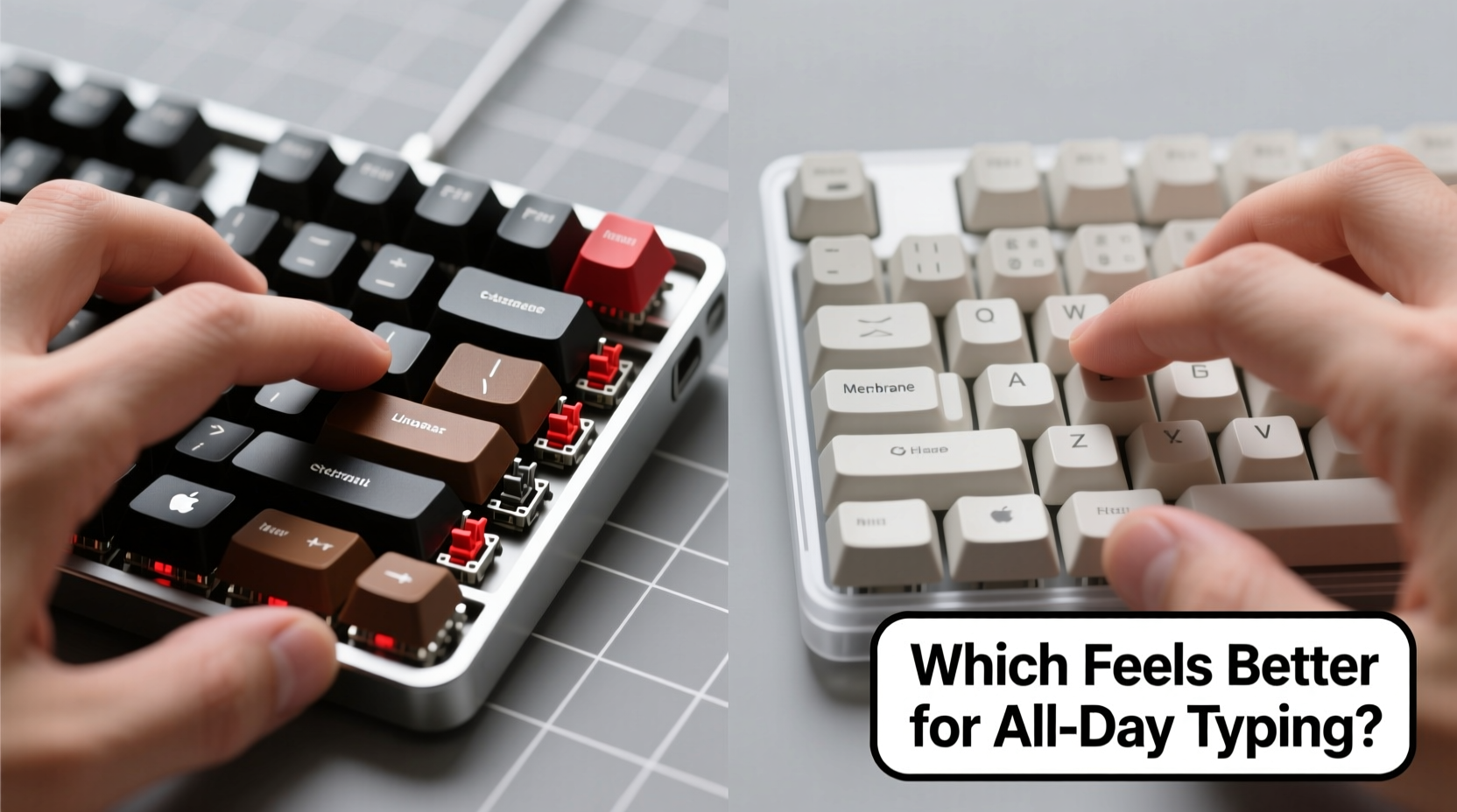 budget mechanical keyboard vs membrane keyboard which feels better for typing all day