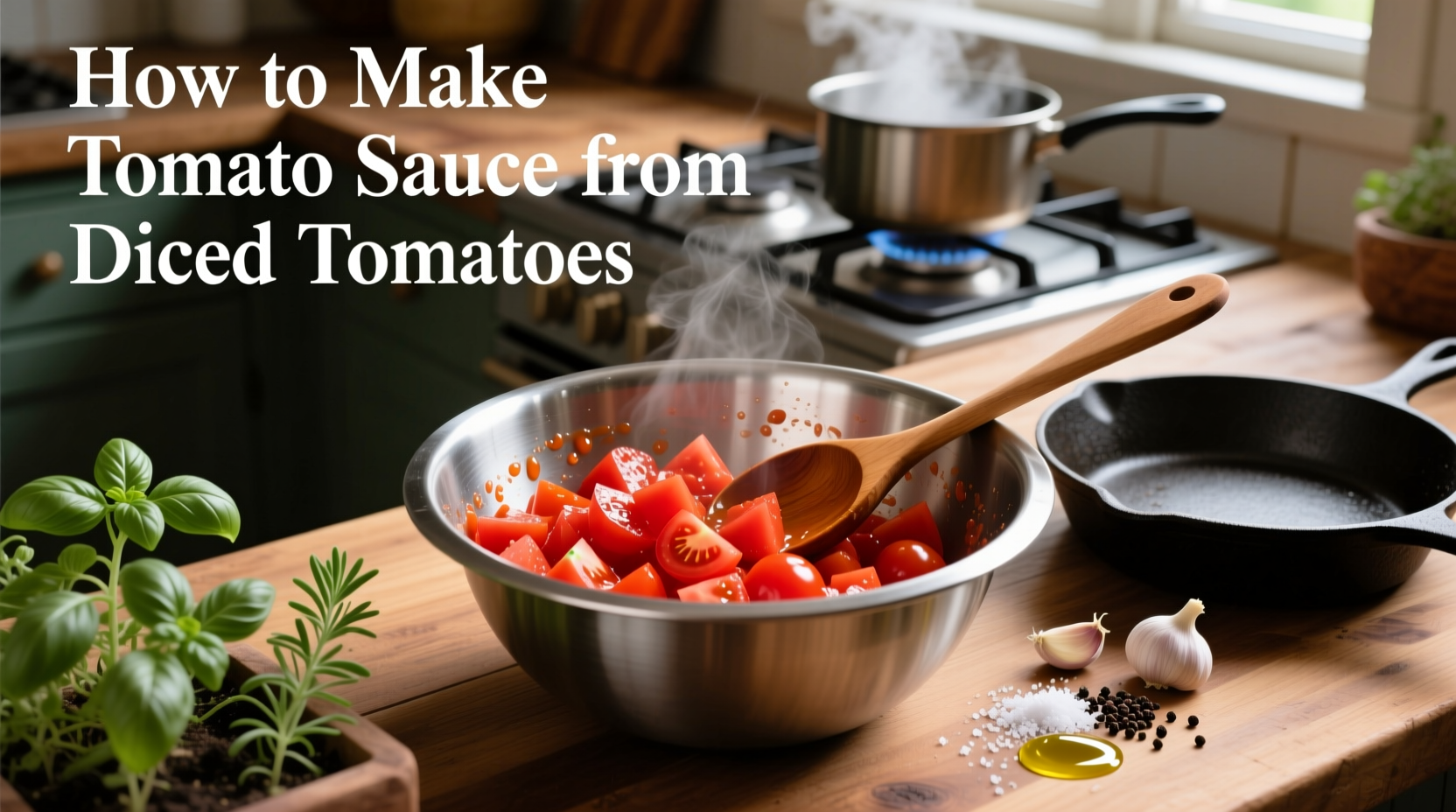 Make Perfect Tomato Sauce from Diced Tomatoes in 30 Minutes