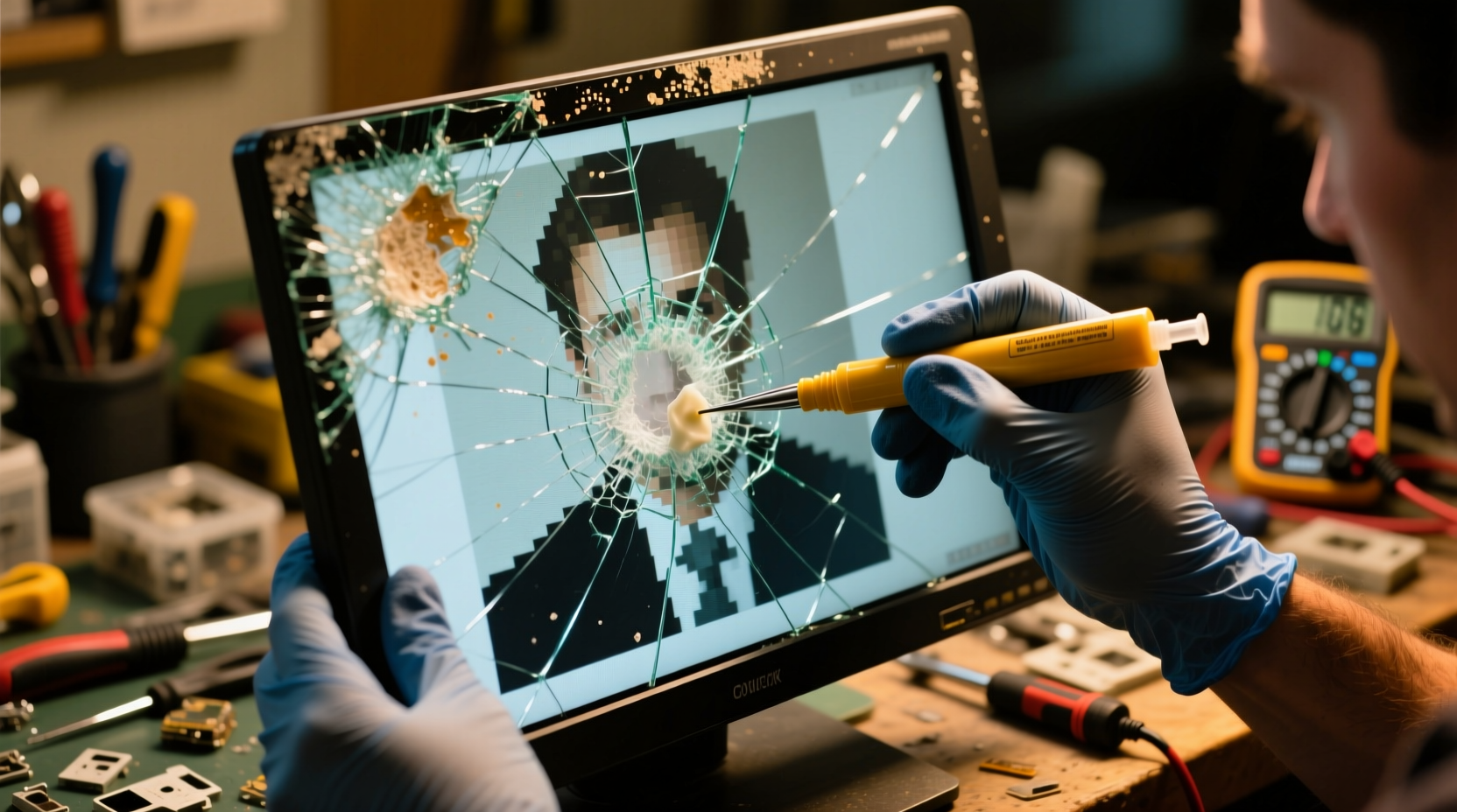 fix a scratched lcd monitor