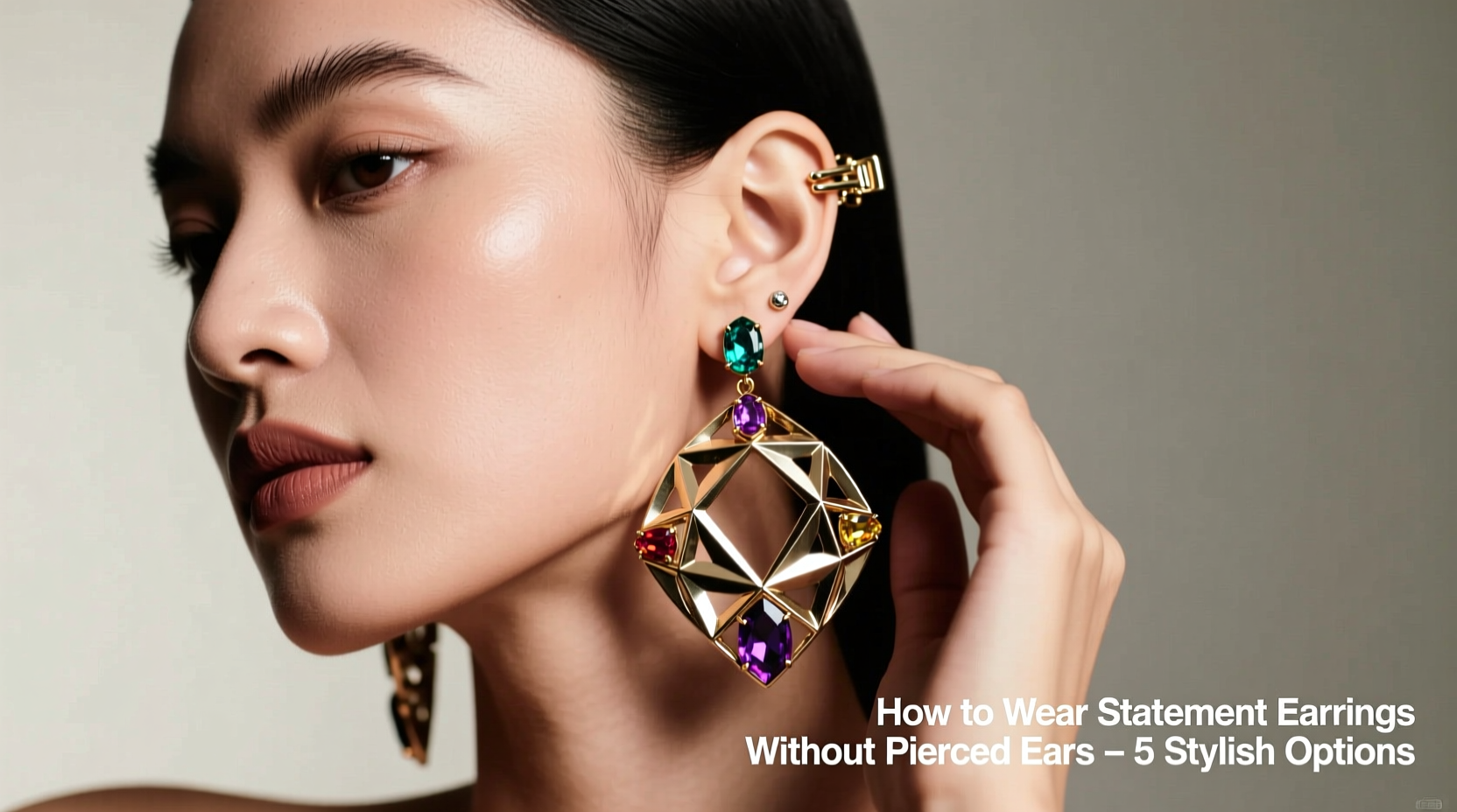 how to wear statement earrings without pierced ears options
