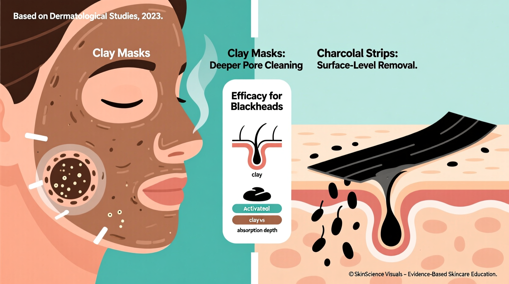 are clay face masks better for blackheads than charcoal strips