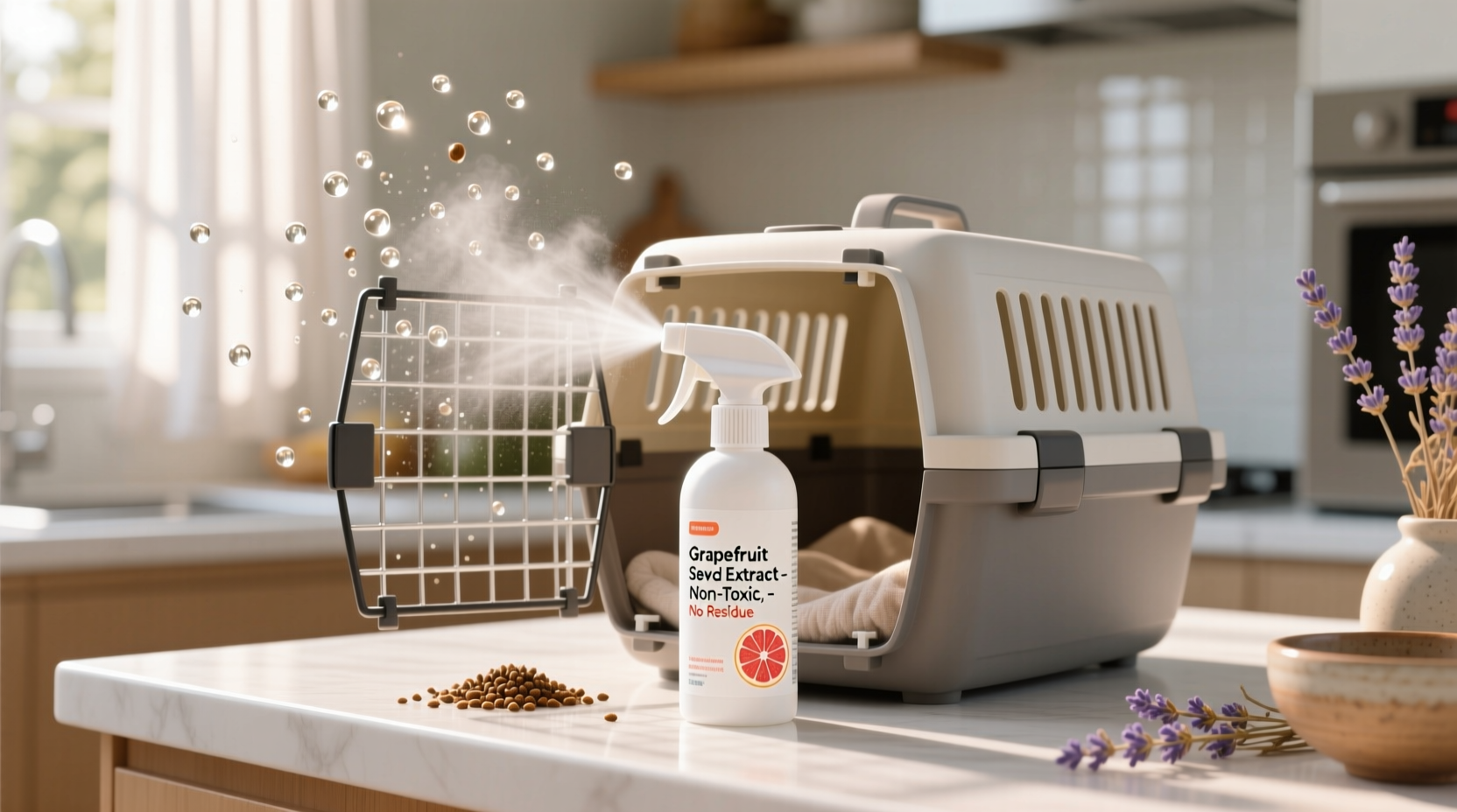 eco friendly cleaning tips sanitize pet carriers without residue