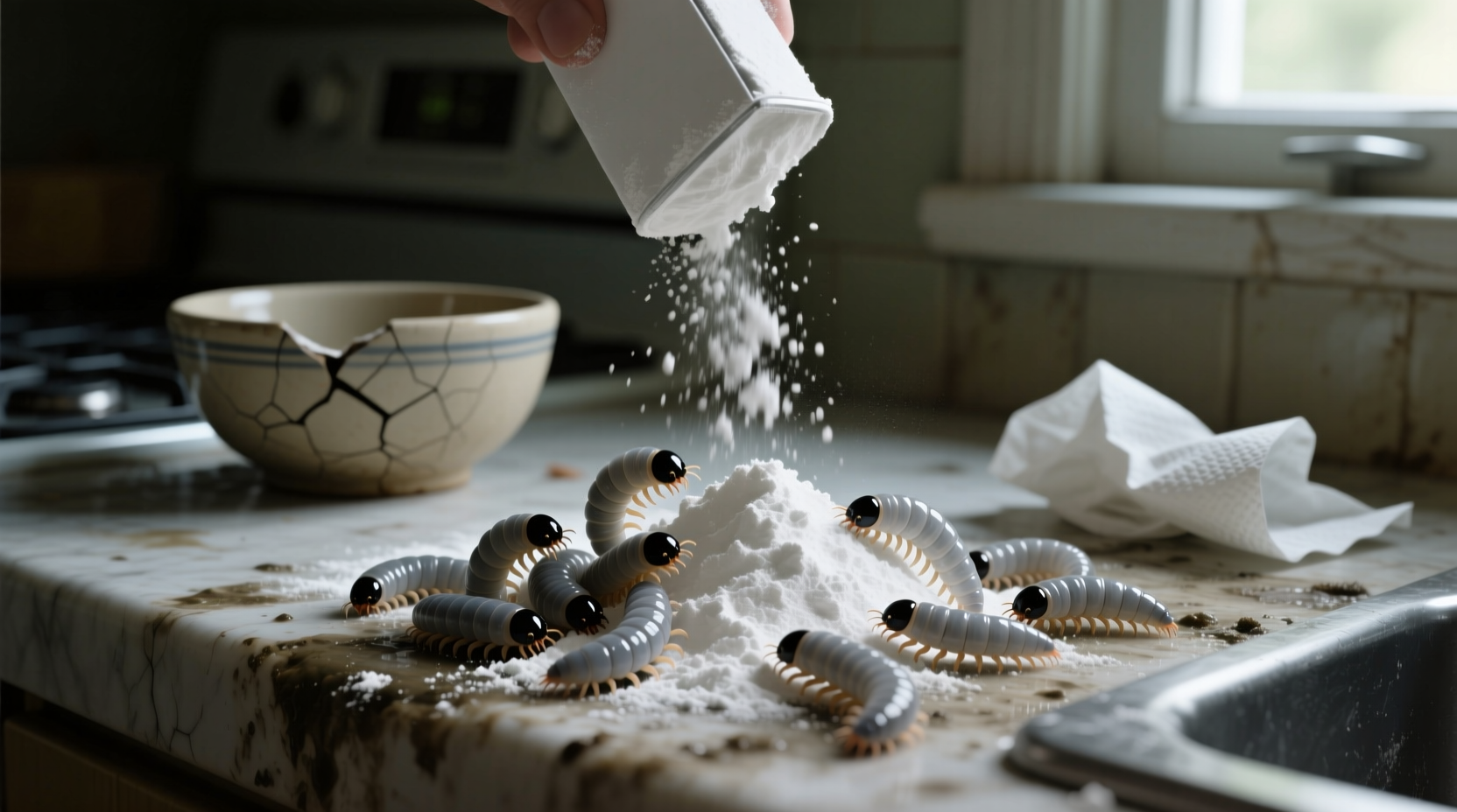 does baking soda kill maggots